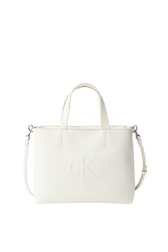 Kadın Sculpted Mini EW Tote EL Çantası -Beyaz - Calvin Klein