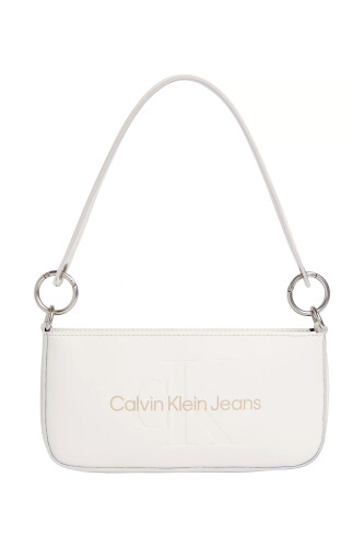 Kadın SCULPTED SHOULDER POUCH25 MONO Omuz Çantası-Ekru - Calvin Klein