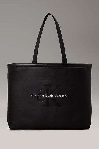 Kadın Sculpted Slim Tote34 Mono El Çantası - Siyah - Calvin Klein