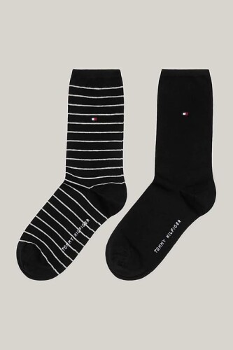 Kadın Th 2'li Uzun Çorap - Siyah - Tommy Hilfiger