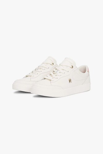 Kadın Th Court Sneakers - Kırık Beyaz - Tommy Hilfiger