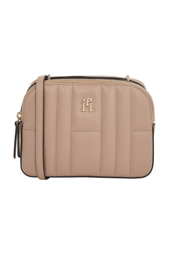 Kadın TH Feminine Conv Camera Bag Omuz Çantası - Bej - Tommy Hilfiger