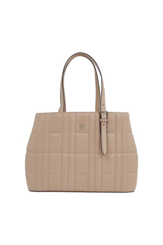  Kadın TH Feminine Tote Omuz Çantası - Bej - Tommy Hilfiger
