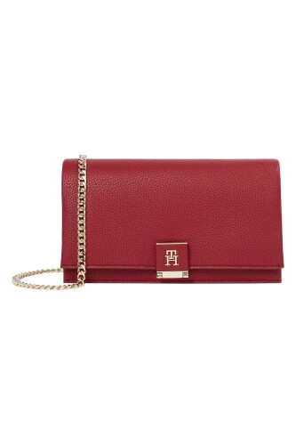 Kadın Th Flap Zincirli Çapraz Çanta - Kırmızı - Tommy Hilfiger