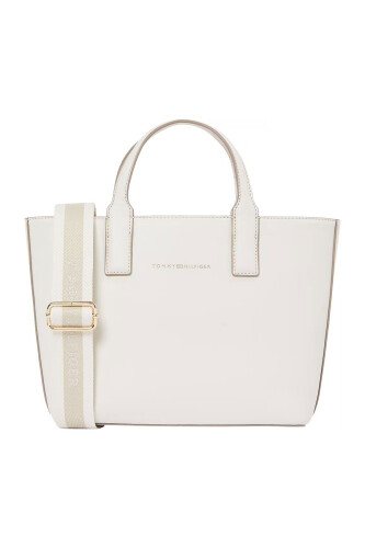 Kadın TH Logotape Mini Tote El Çantası - Beyaz - Tommy Hilfiger