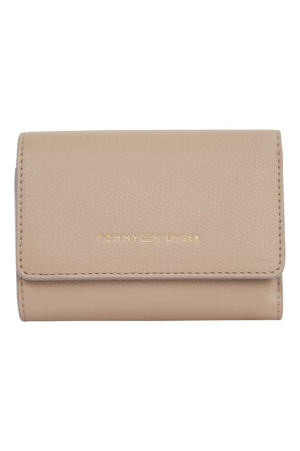 Kadın TH Logotape Trifold Cüzdan - Bej - Tommy Hilfiger