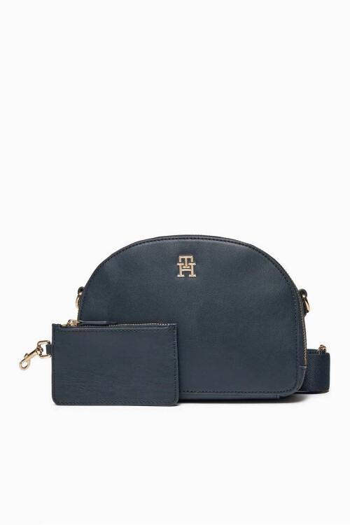 Kadın TH MONOTYPE HALF Ayarlanabilir Askılı Omuz Çantası - Lacivert - Tommy Hilfiger