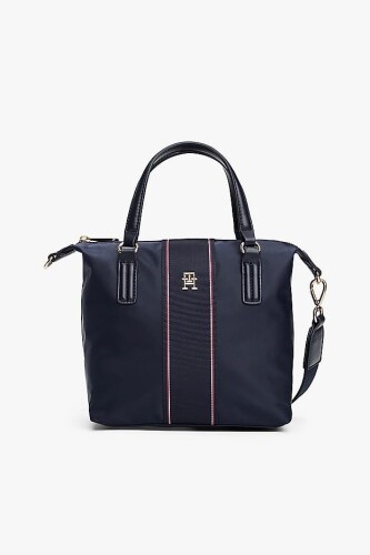 Kadın Th Poppy Küçük Tote El Çantası - Lacivert - Tommy Hilfiger