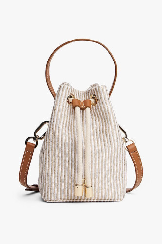Kadın Th Premium Beach Bucket El Çantası - Krem - Tommy Hilfiger