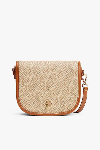 Kadın Th Saddle Çapraz Askılı Çanta - Açık Kahverengi - Tommy Hilfiger