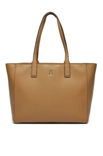 Kadın Th Yumuşak Tote El Çantası - Açık Kahverengi - Tommy Hilfiger