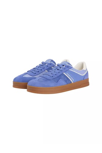 Kadın The Greenwich Kontrast Detaylı Süet Kort Sneaker - Mavi - Tommy Hilfiger