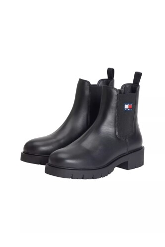 Kadın Tırtıklı Tabanlı Chelsea Bot - Siyah - Tommy Hilfiger