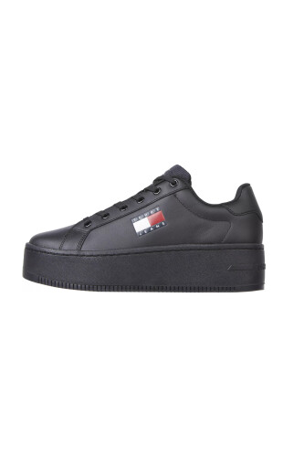 Kadın TJW FLATFORM ESS Sneaker-Siyah - Tommy Hilfiger