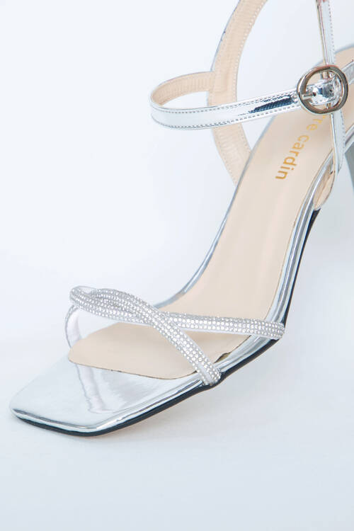 Kadın Topuklu Ayakkabı PC-52220-Gümüş