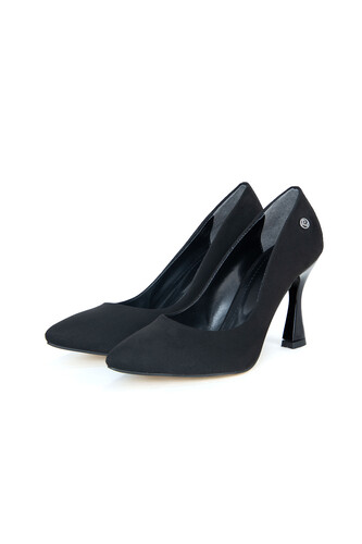 PİERRE CARDİN - Kadın Topuklu Ayakkabı PC-52281-Siyah Süet