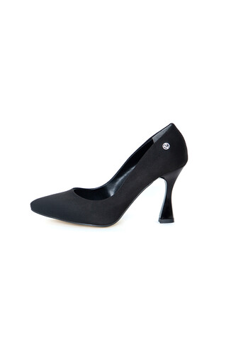 Kadın Topuklu Ayakkabı PC-52281-Siyah Süet - Thumbnail