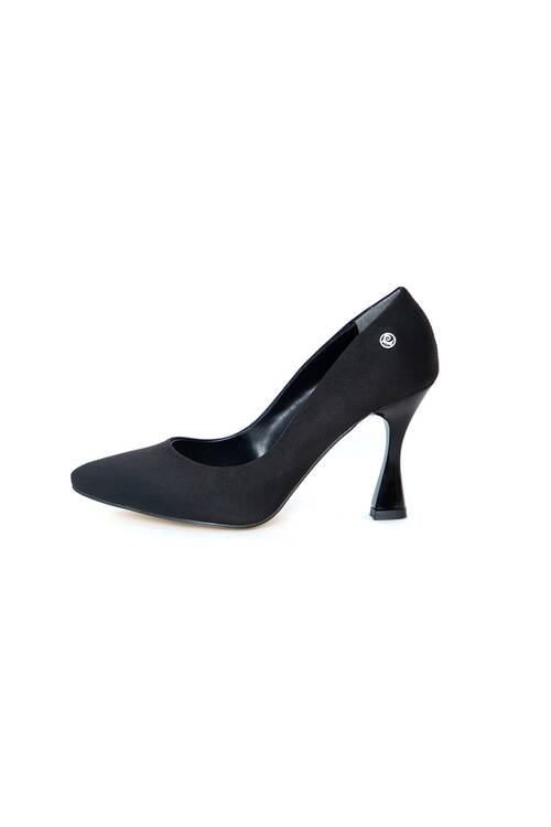 Kadın Topuklu Ayakkabı PC-52281-Siyah Süet