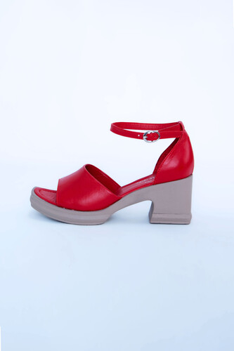 Kadın Topuklu Ayakkabı Z395001-Krımızı - Thumbnail