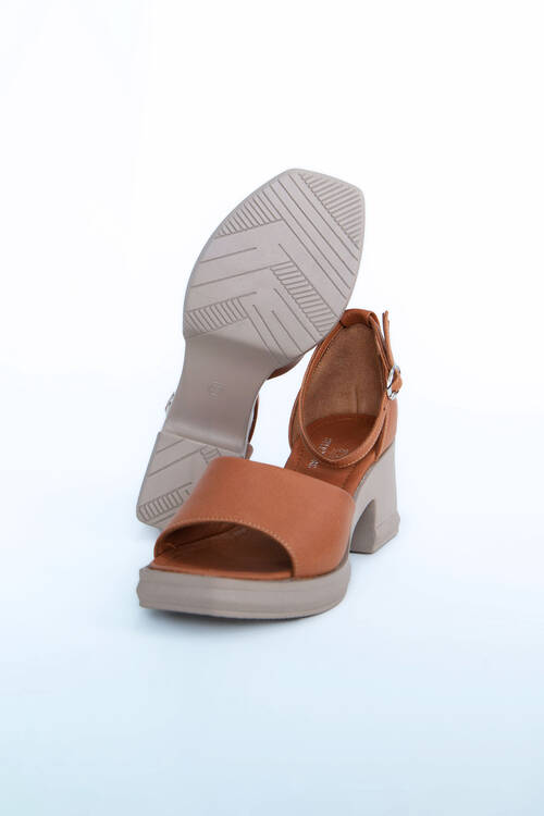 Kadın Topuklu Ayakkabı Z395001-Taba