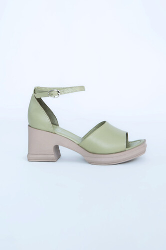 Kadın Topuklu Ayakkabı Z395001-Yeşil - Thumbnail
