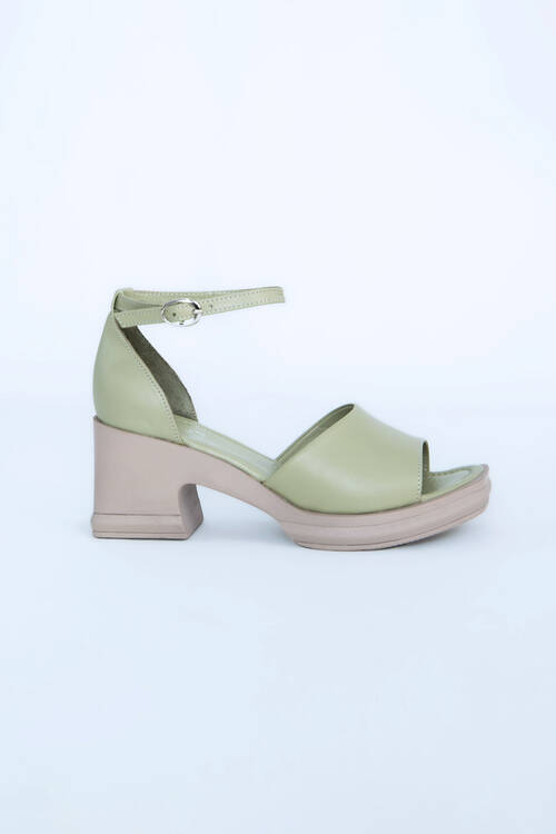 Kadın Topuklu Ayakkabı Z395001-Yeşil