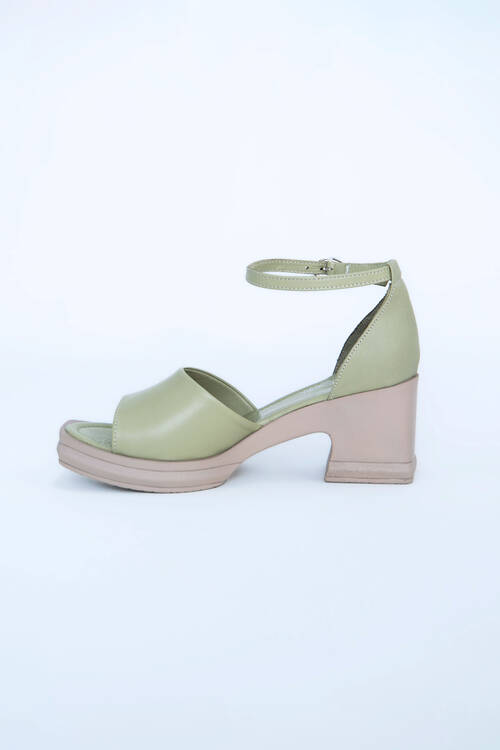 Kadın Topuklu Ayakkabı Z395001-Yeşil