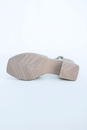 Kadın Topuklu Ayakkabı Z395001-Yeşil - Thumbnail