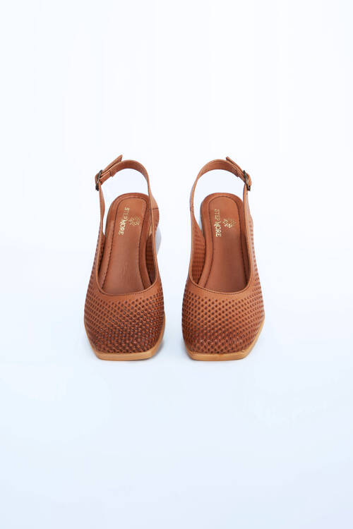 Kadın Topuklu Ayakkabı Z6919002-Taba
