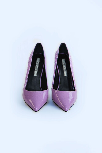 Kadın Topuklu Ayakkabı Z711437-Lila Rugan - Thumbnail