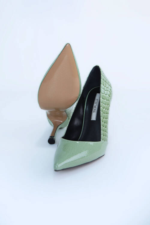 Kadın Topuklu Ayakkabı Z711437-Mint Rugan