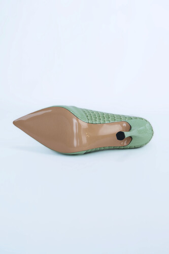 Kadın Topuklu Ayakkabı Z711437-Mint Rugan - Thumbnail