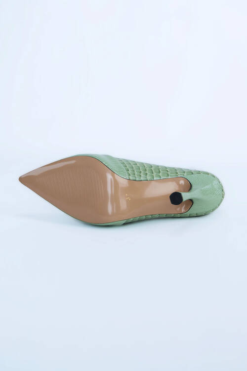 Kadın Topuklu Ayakkabı Z711437-Mint Rugan