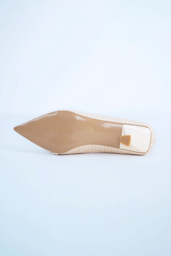 Kadın Topuklu Ayakkabı Z711533-Vizon Rugan - Thumbnail