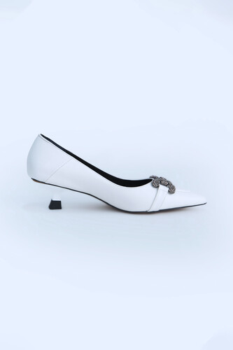 Kadın Topuklu Ayakkabı Z711535-Beyaz - Thumbnail