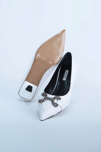Kadın Topuklu Ayakkabı Z711535-Beyaz - Thumbnail