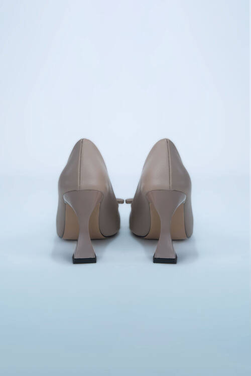 Kadın Topuklu Ayakkabı Z711582-Vizon
