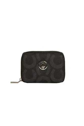 Kadın USPA Portfoy Mini Cüzdan - Siyah 