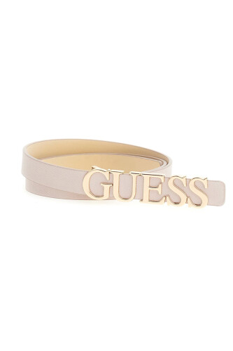 Kadın Yazı Tokalı Kemer - Krem - Guess