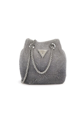 Kadın Zalina Pouch Evenings Omuz Çantası - Gümüş - Guess