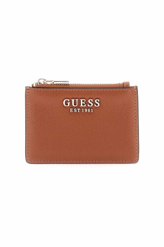 KadınAmorette Fermuarlı Kartlık Cüzdan - Kahverengi - Guess