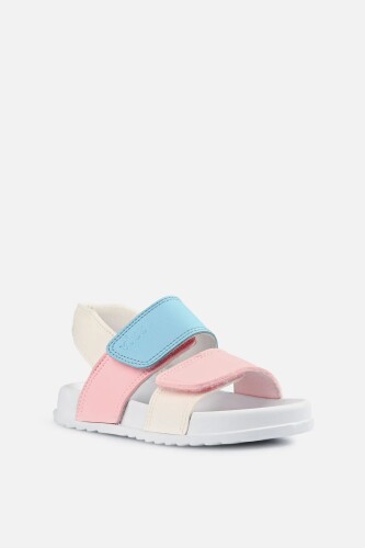 Kız Çocuk Krixi Bebe Phylon Sandalet-Beyaz-Pembe - Vicco