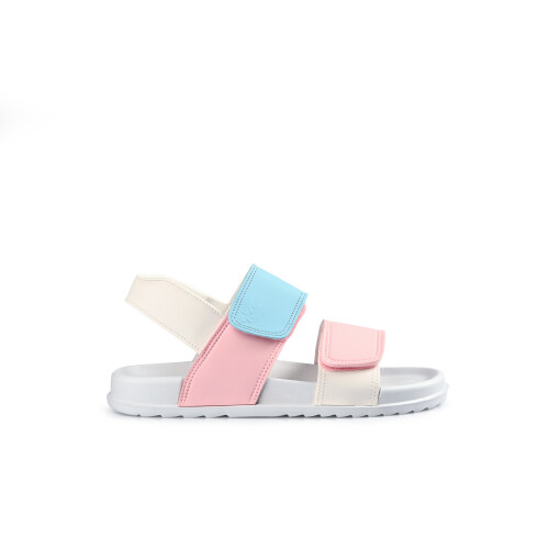  Kız Çocuk Krixi Filet Phylon Sandalet-Beyaz-Pembe - Vicco