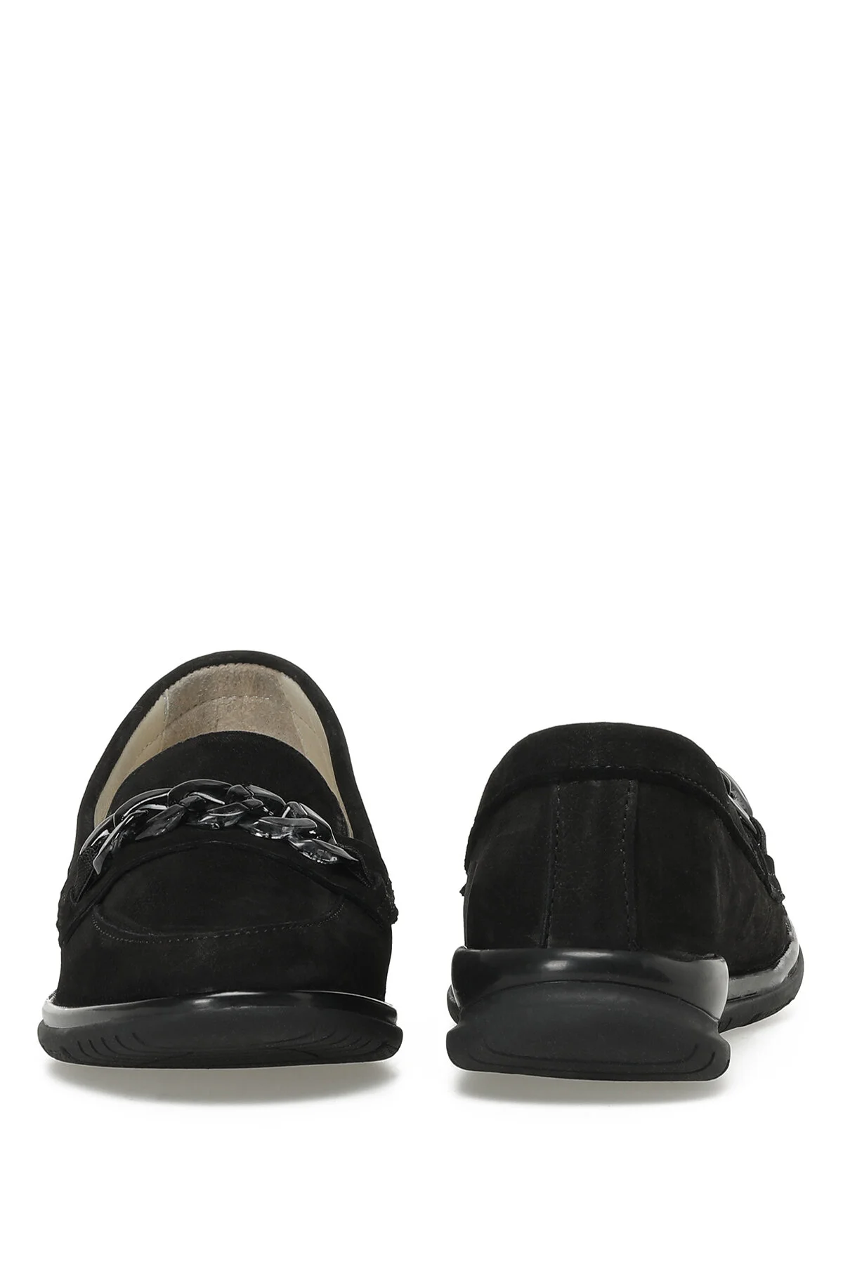 LIDO 3FX Kadın Loafer Düz Ayakkabı-Siyah - Thumbnail