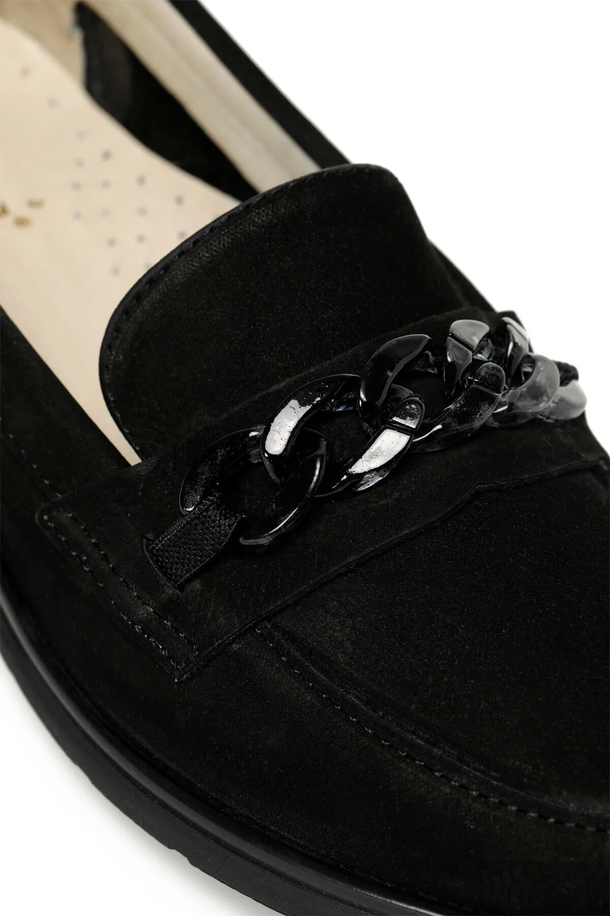 LIDO 3FX Kadın Loafer Düz Ayakkabı-Siyah - Thumbnail