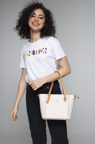 Mini Cüzdanlı Kol Çantası-BNT_627-Bej-A.Camel - Benetton