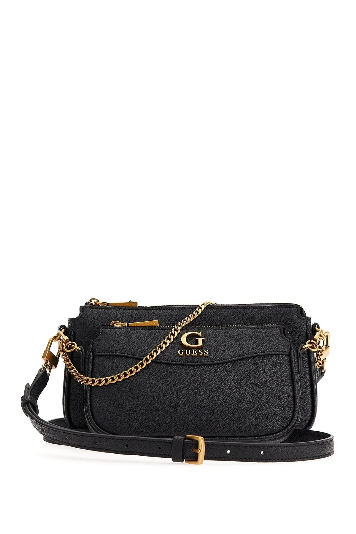NELL DOUBLE POUCH Kadın Çiftli El ve Omuz Çantası HWVB8678700-Siyah 