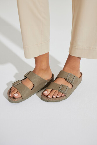 Unisex ARIZONA TEX CANVAS VEGAN Terlik - Birkenstock