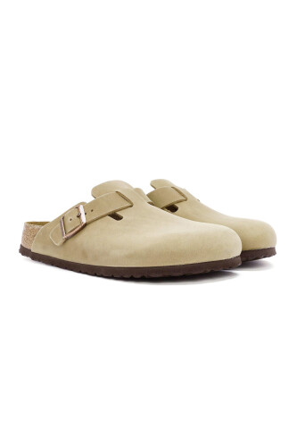 Unisex Boston Sfb Leoı Nubuk Terlik - Bej - Birkenstock