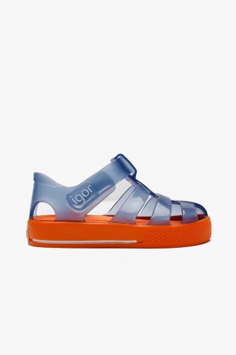 Unisex Çocuk Star Bicolor Sandalet - Mavi - Igor